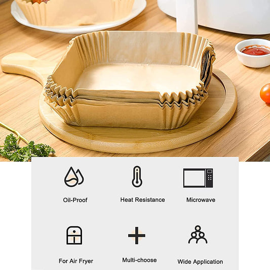 50-Pieces: Air Fryer Disposable Paper Liners