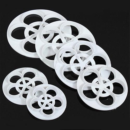 6-Piece: Baking Mold Fondant Cake Sugarcraft Rose Flower Cookie