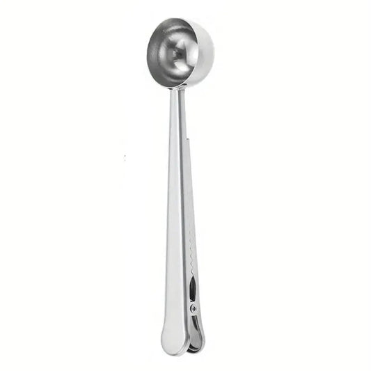 2-in-1 Stainless Steel Coffee Spoon and Sealing Clip