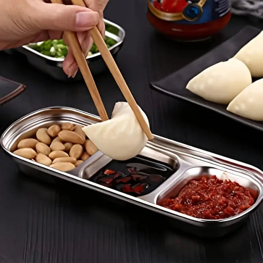 4-Piece Set: Stainless Steel Sauce Dish