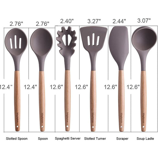 6-Piece: Maphyton Nonstick Silicone Cooking Utensils Set